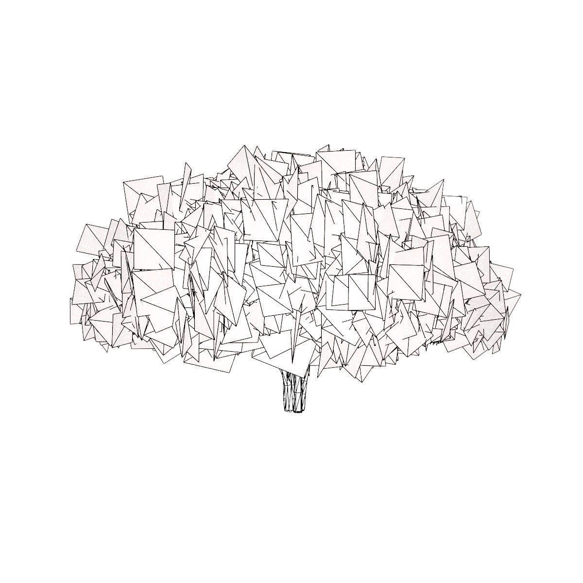 Realistic Hazelnut Tree with Detailed Leaves with free tutorial Low-poly 3D model_8