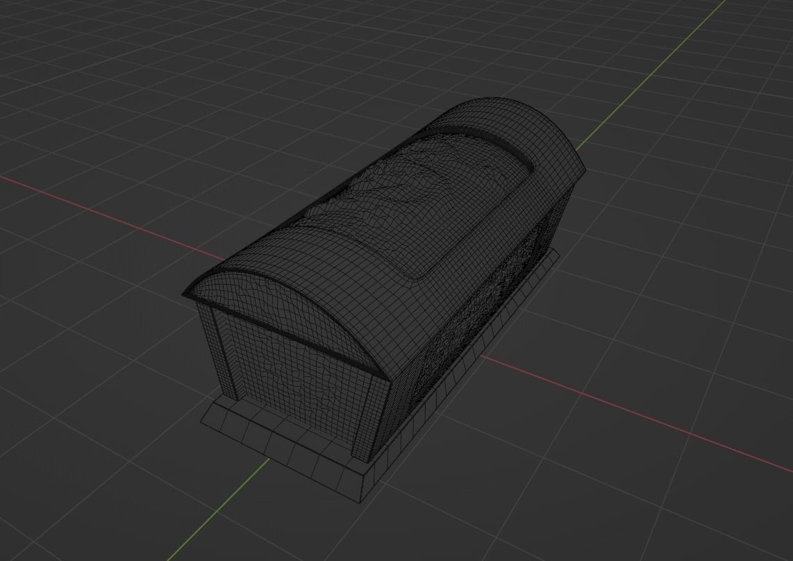 Chinese Bronze Coffin Low-poly 3D model Low-poly 3D model_5