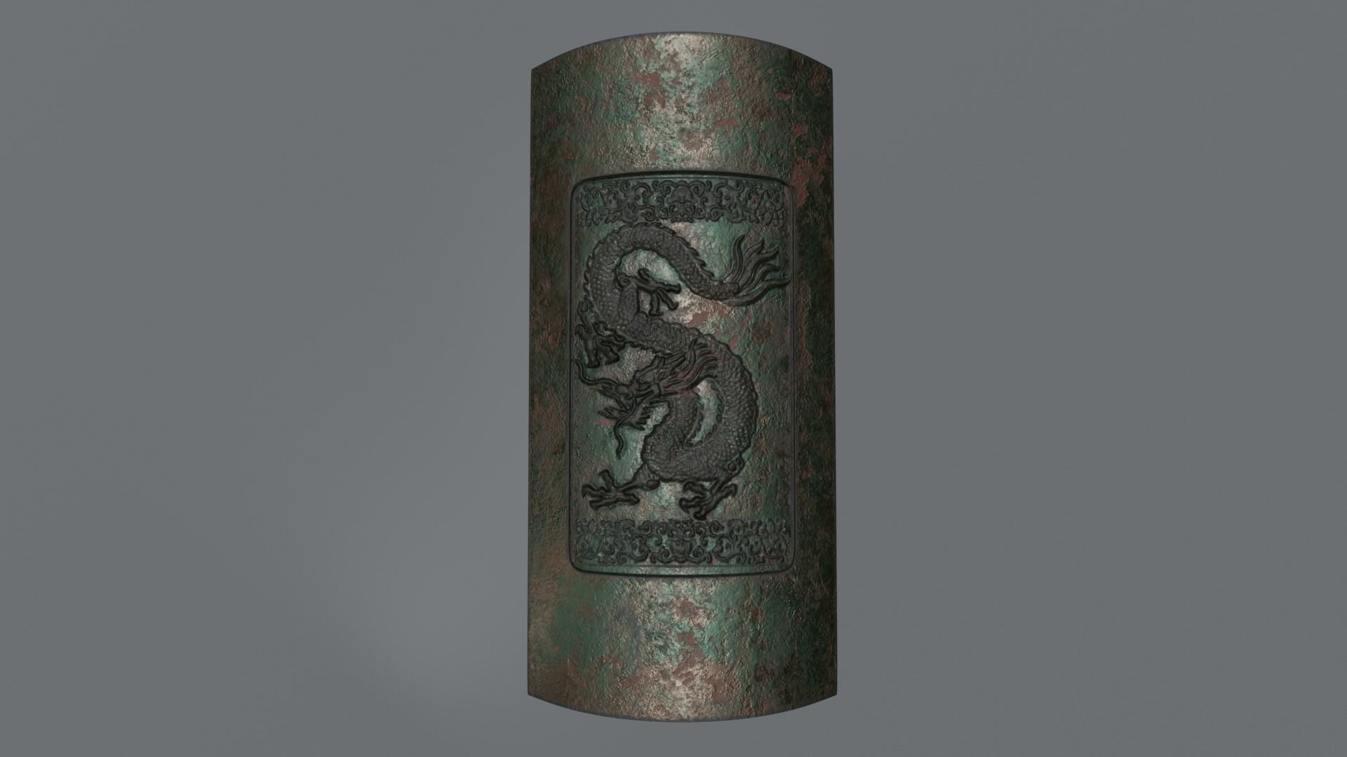 Chinese Bronze Coffin Low-poly 3D model Low-poly 3D model_3