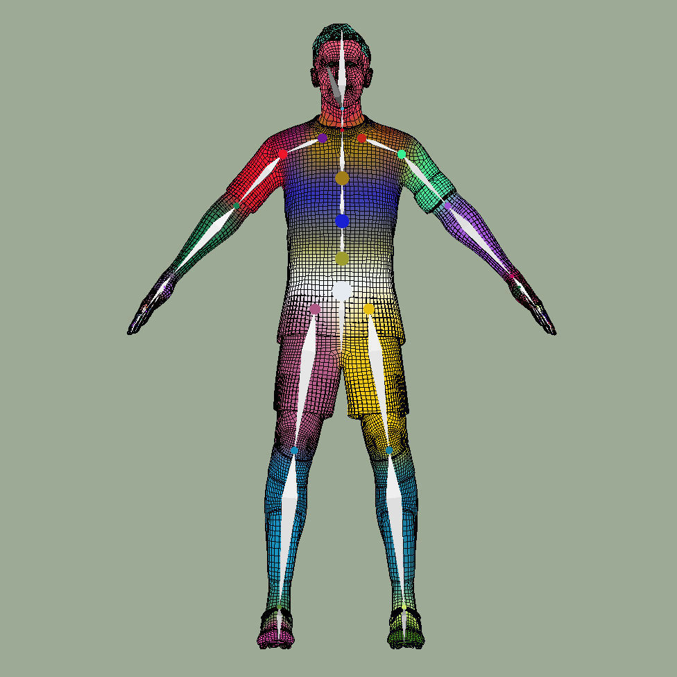 T-Pose Rigged Harry Kane England Euro 2024 3D model_8