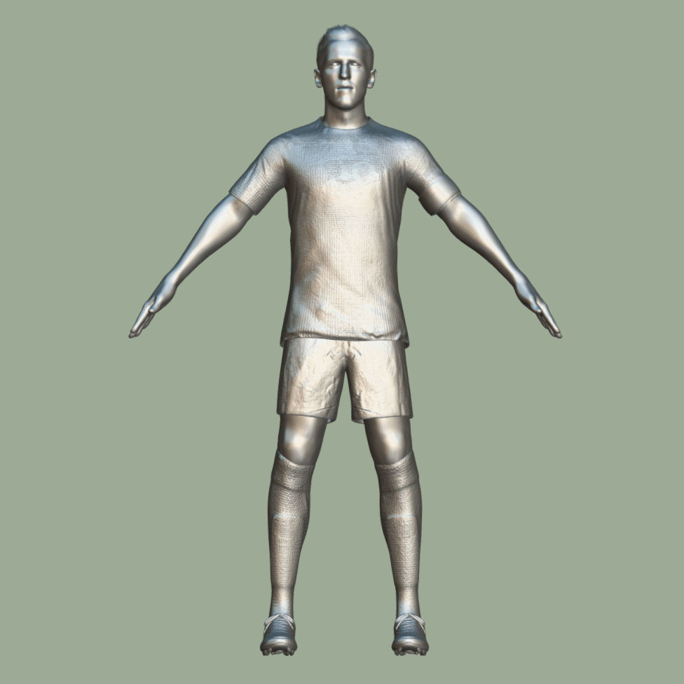 T-Pose Rigged Harry Kane England Euro 2024 3D model_3
