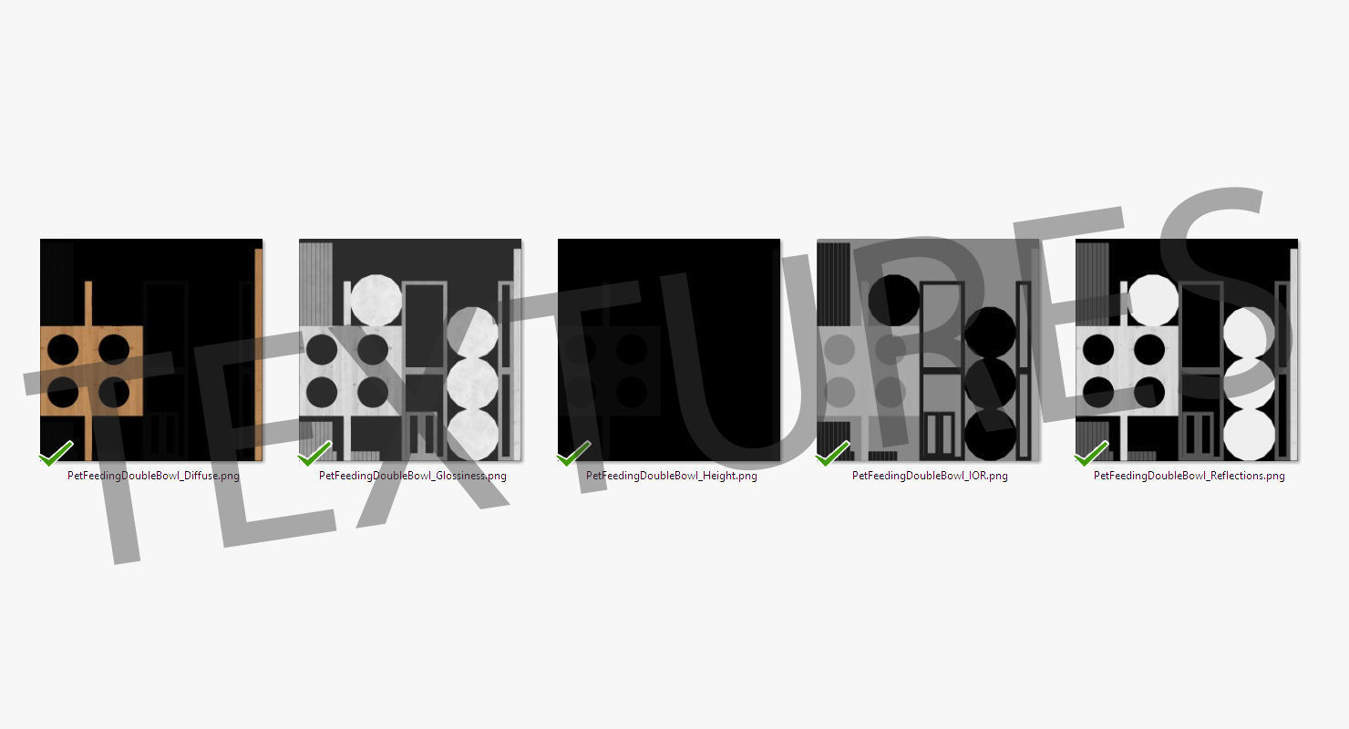 Pet Bowl Low-poly 3D model_34