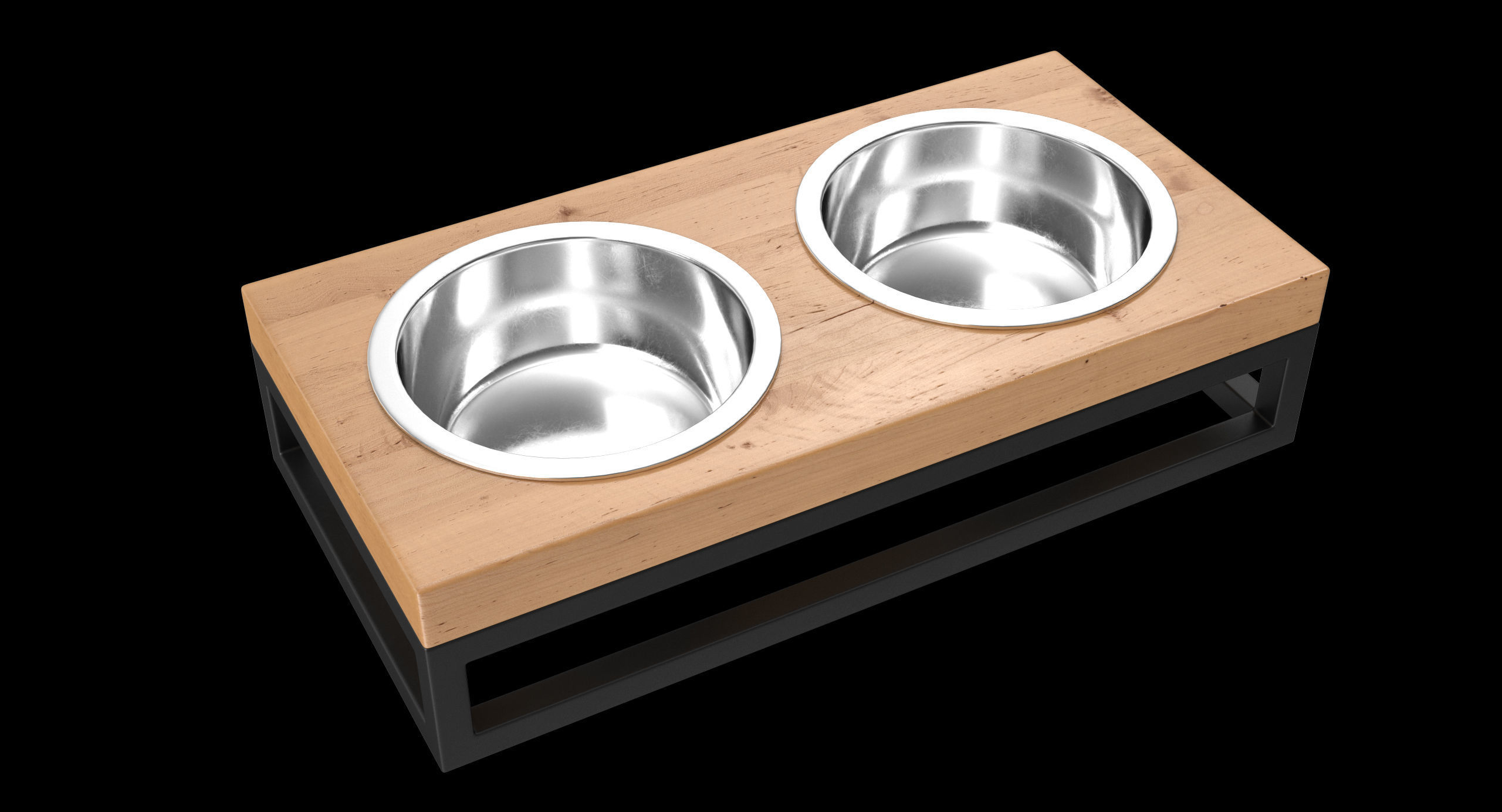 Pet Bowl Low-poly 3D model_1