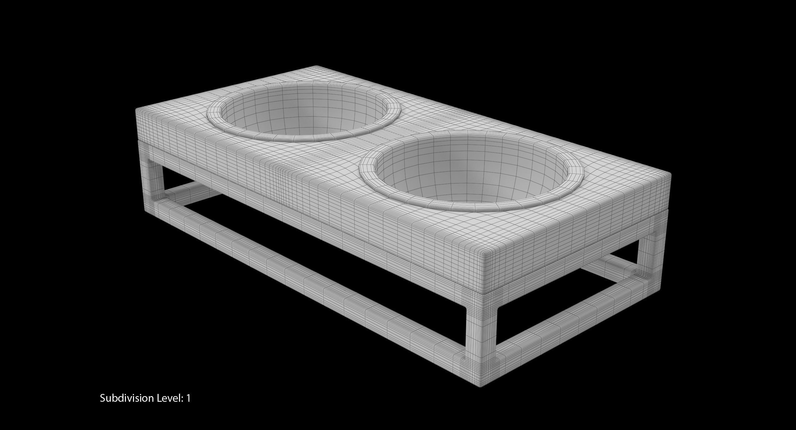 Pet Bowl Low-poly 3D model_20