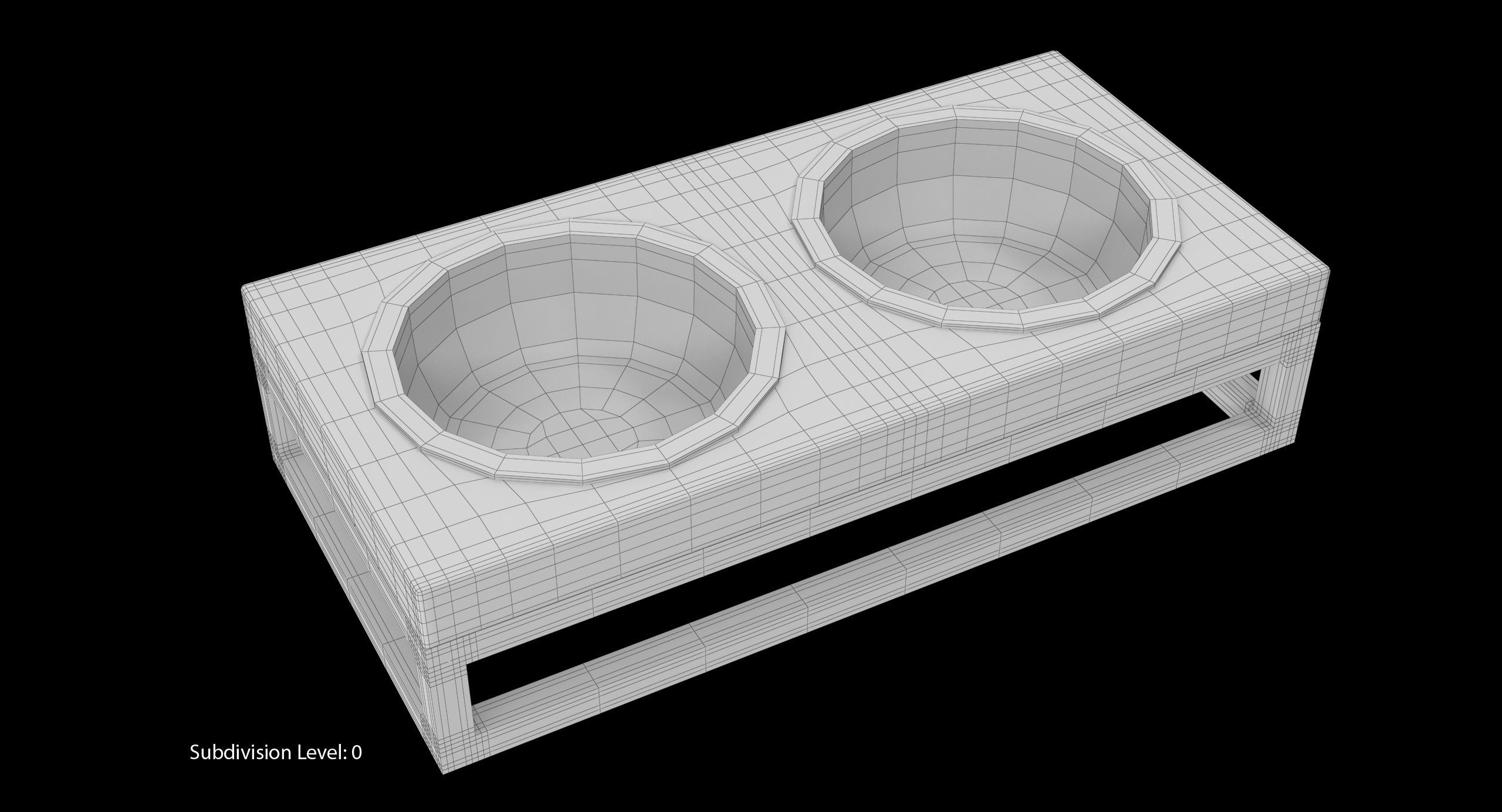 Pet Bowl Low-poly 3D model_17