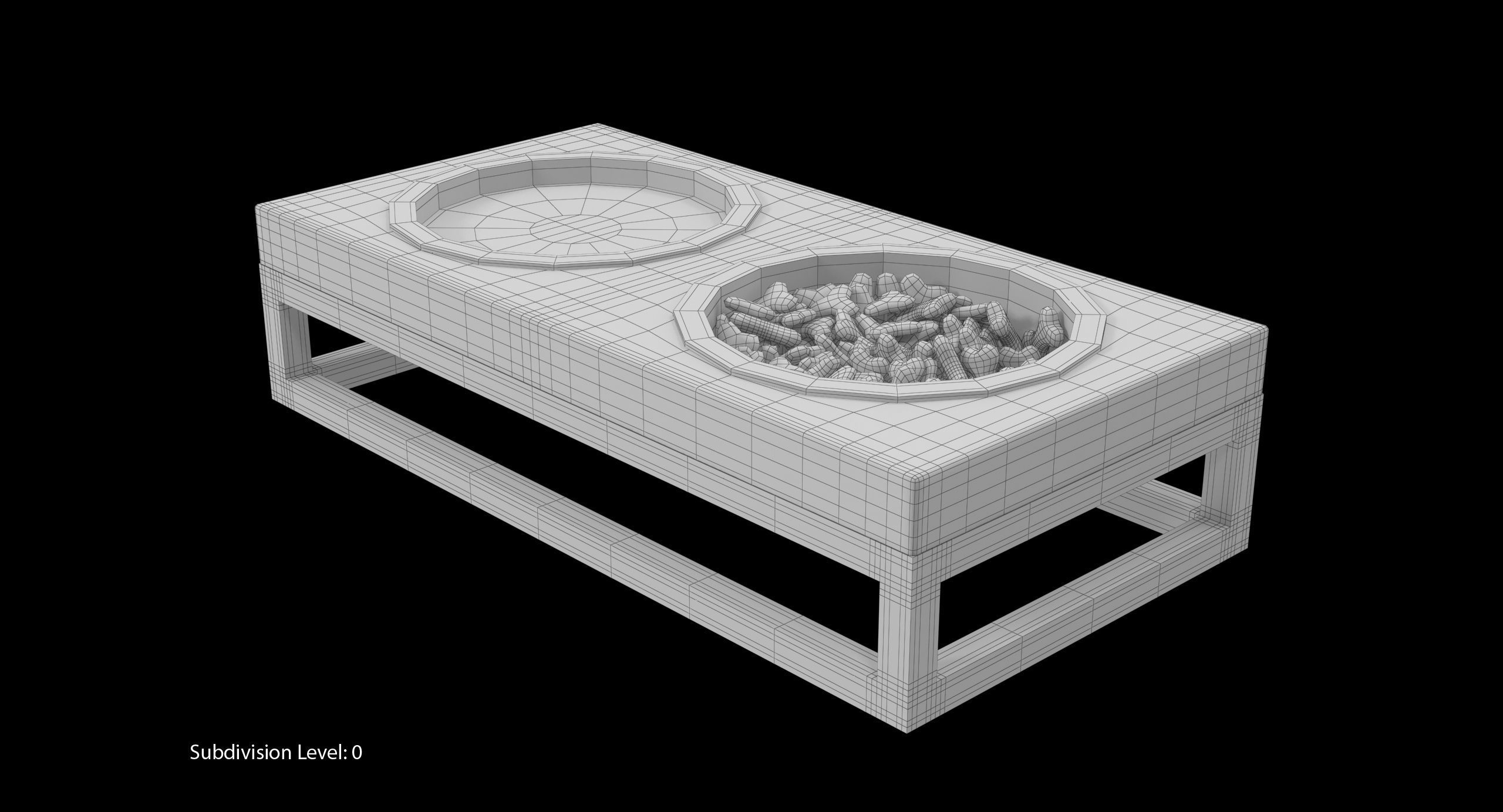 Pet Bowl Full Low-poly 3D model_19