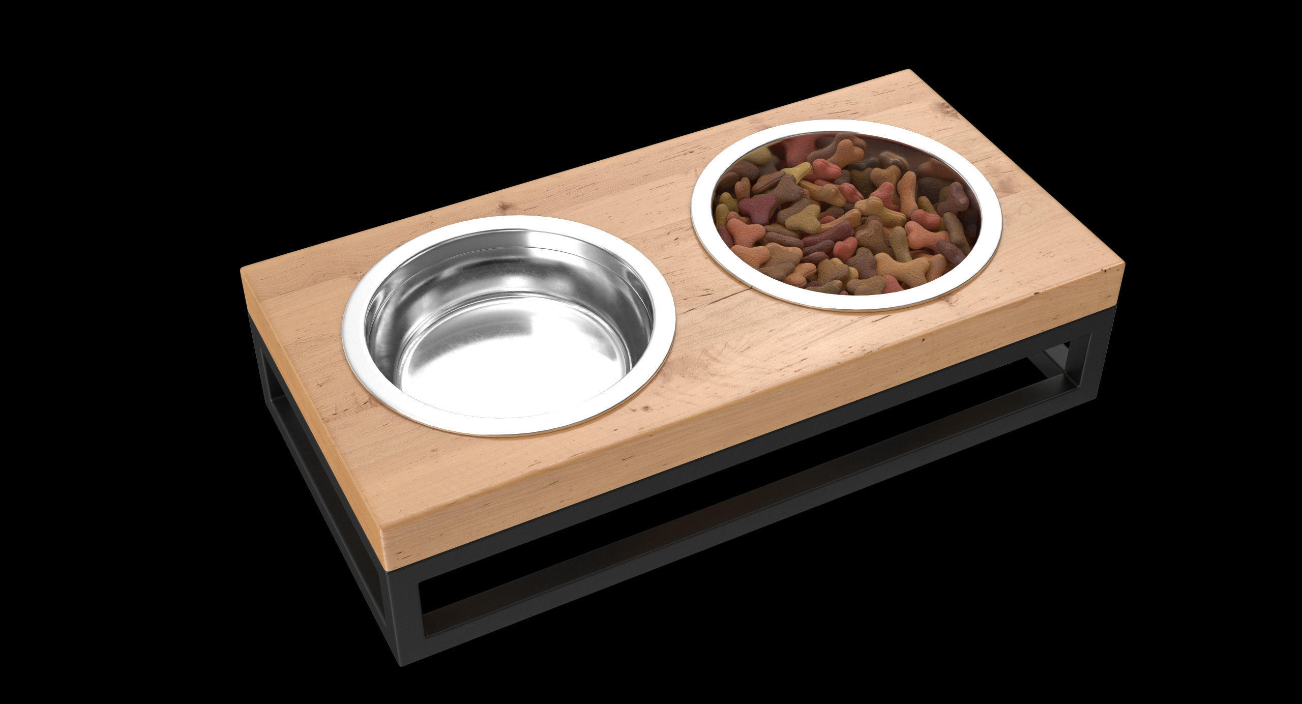 Pet Bowl Full Low-poly 3D model_1