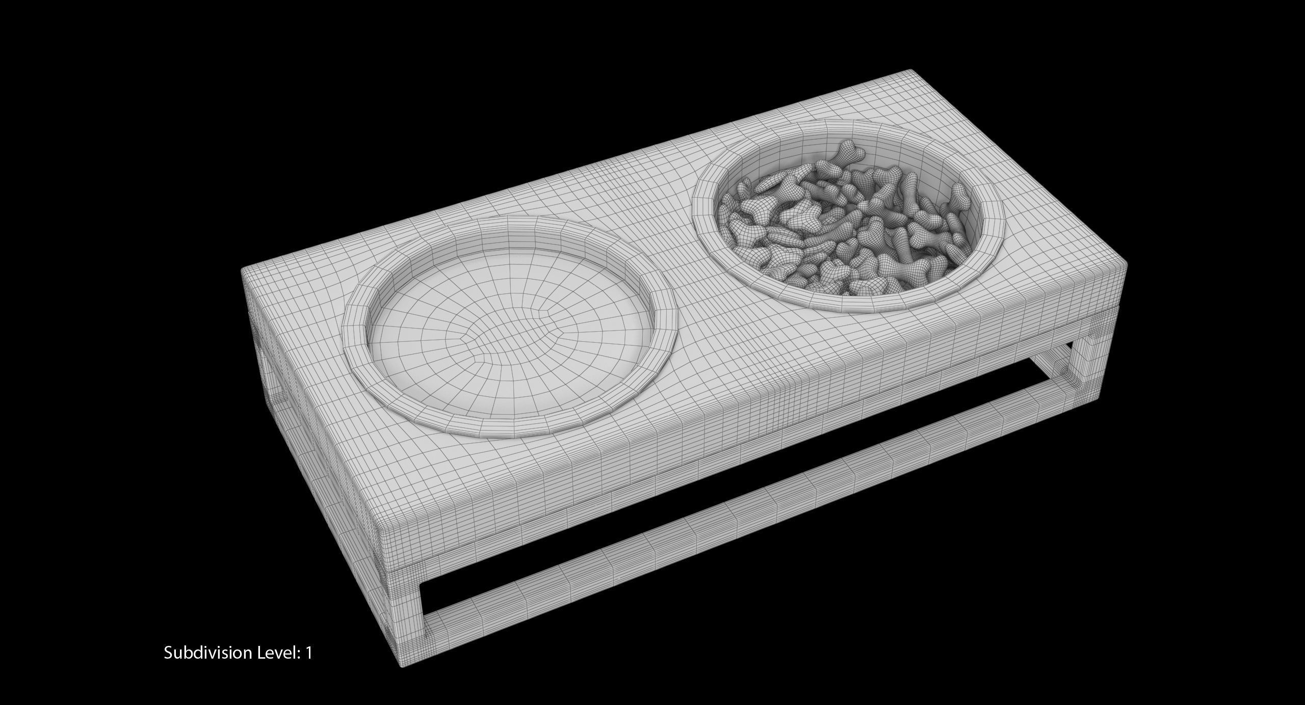 Pet Bowl Full Low-poly 3D model_18