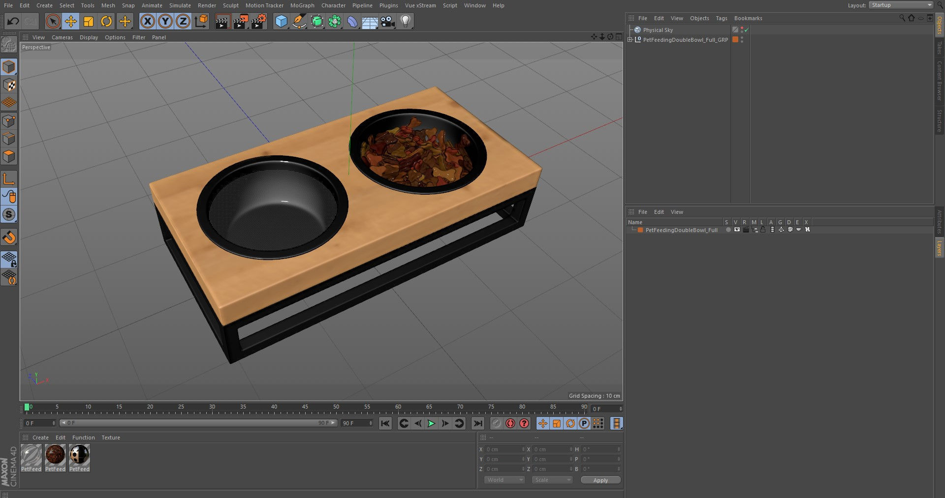 Pet Bowl Full Low-poly 3D model_32