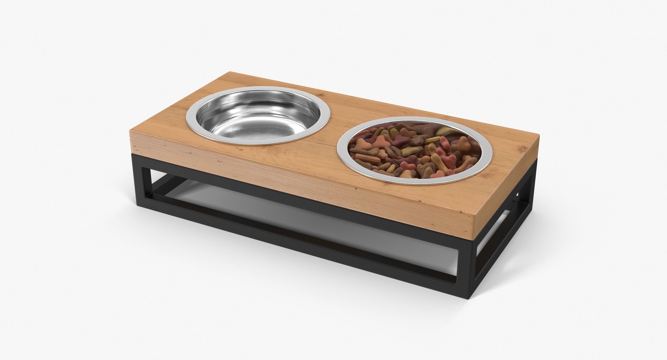 Pet Bowl Full Low-poly 3D model_6