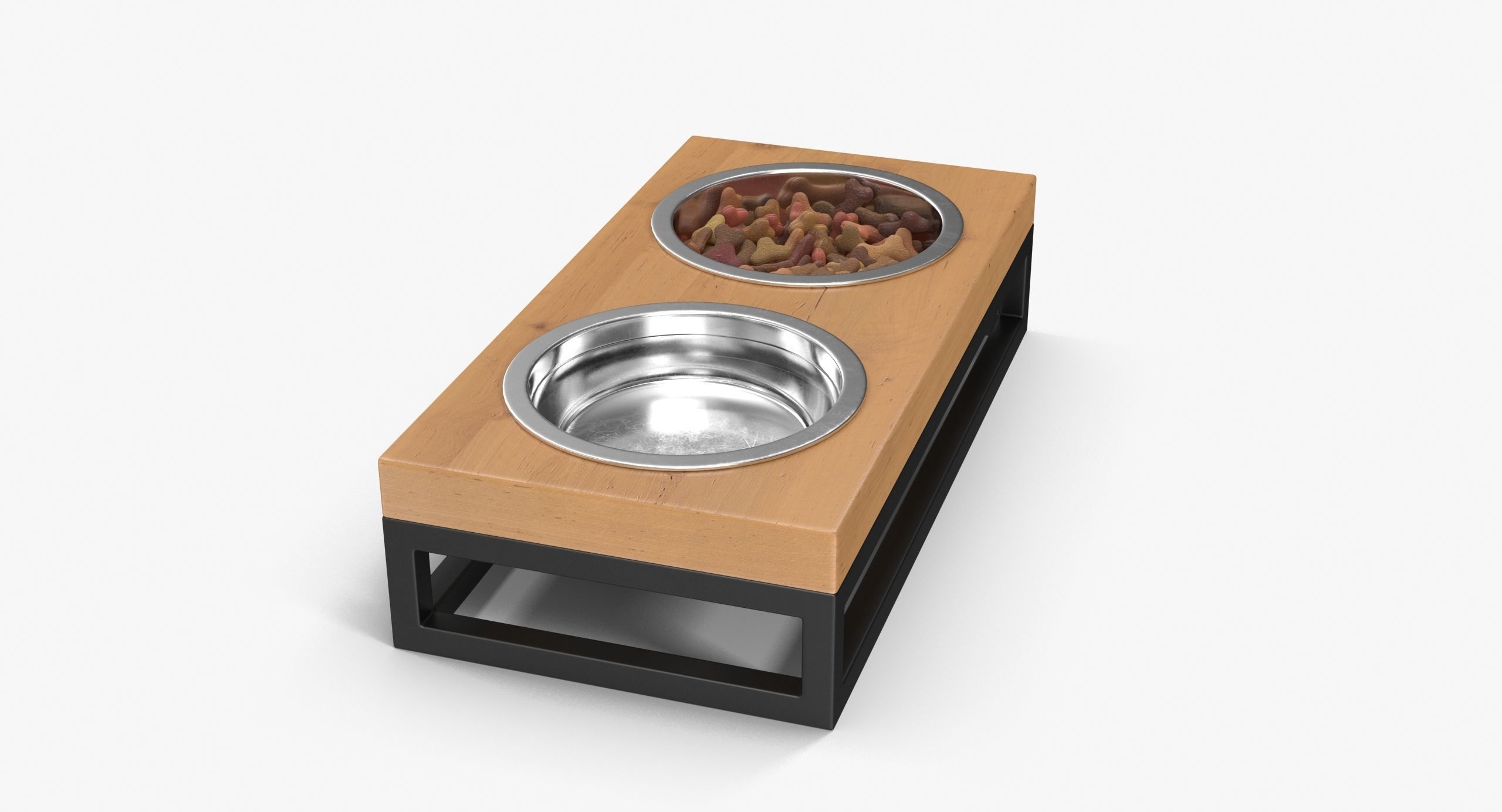 Pet Bowl Full Low-poly 3D model_9