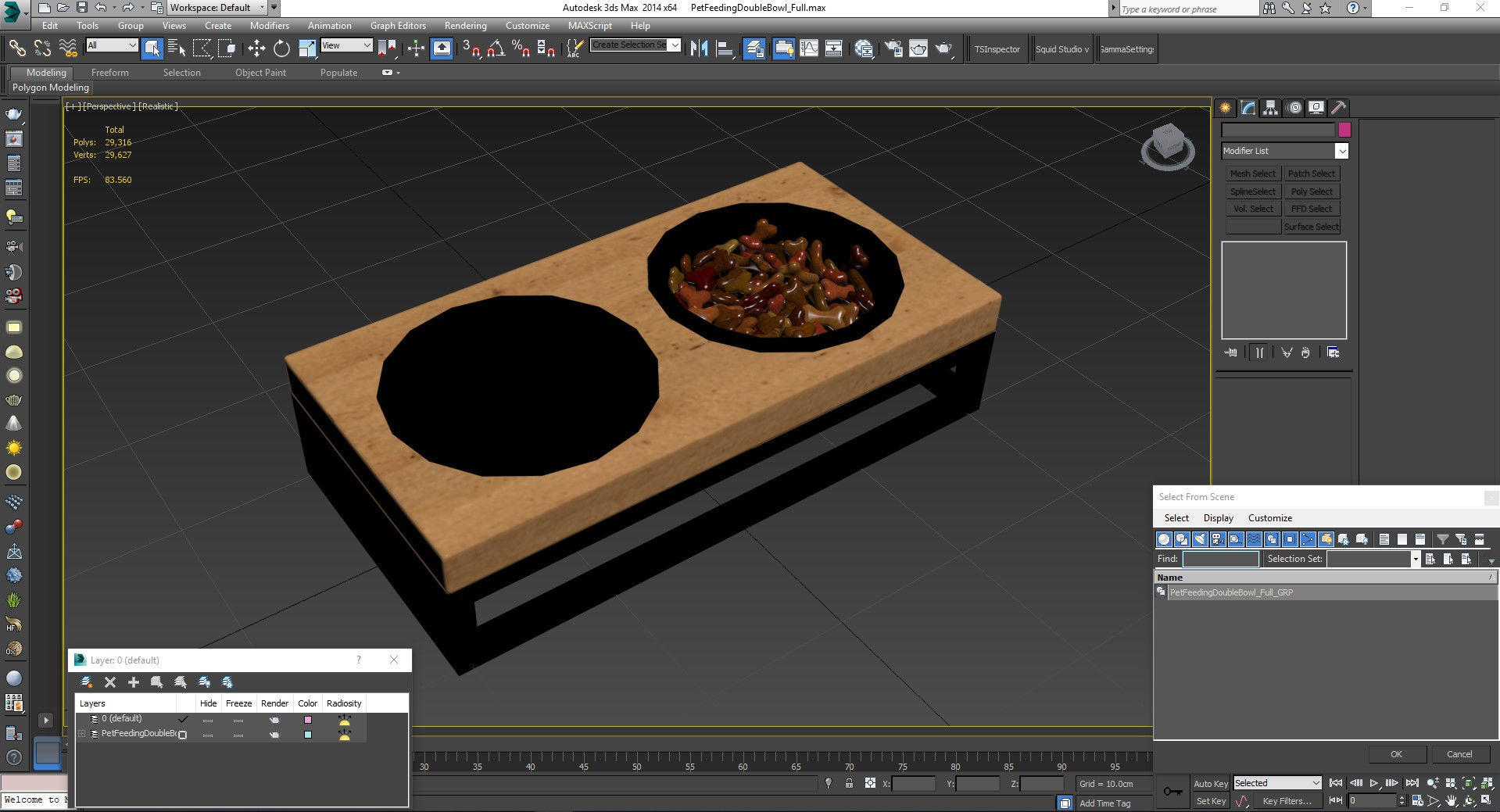 Pet Bowl Full Low-poly 3D model_27