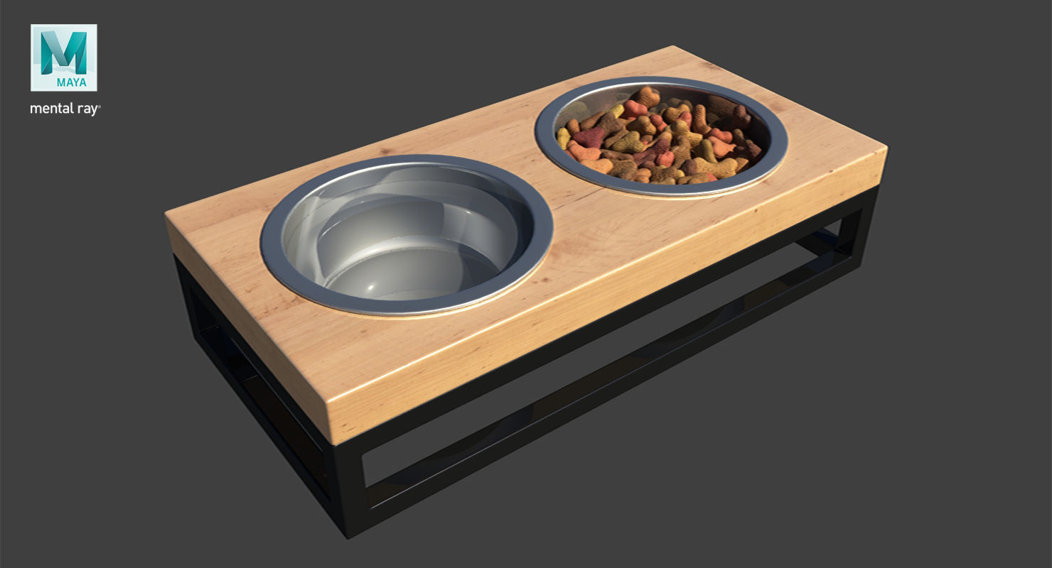 Pet Bowl Full Low-poly 3D model_28