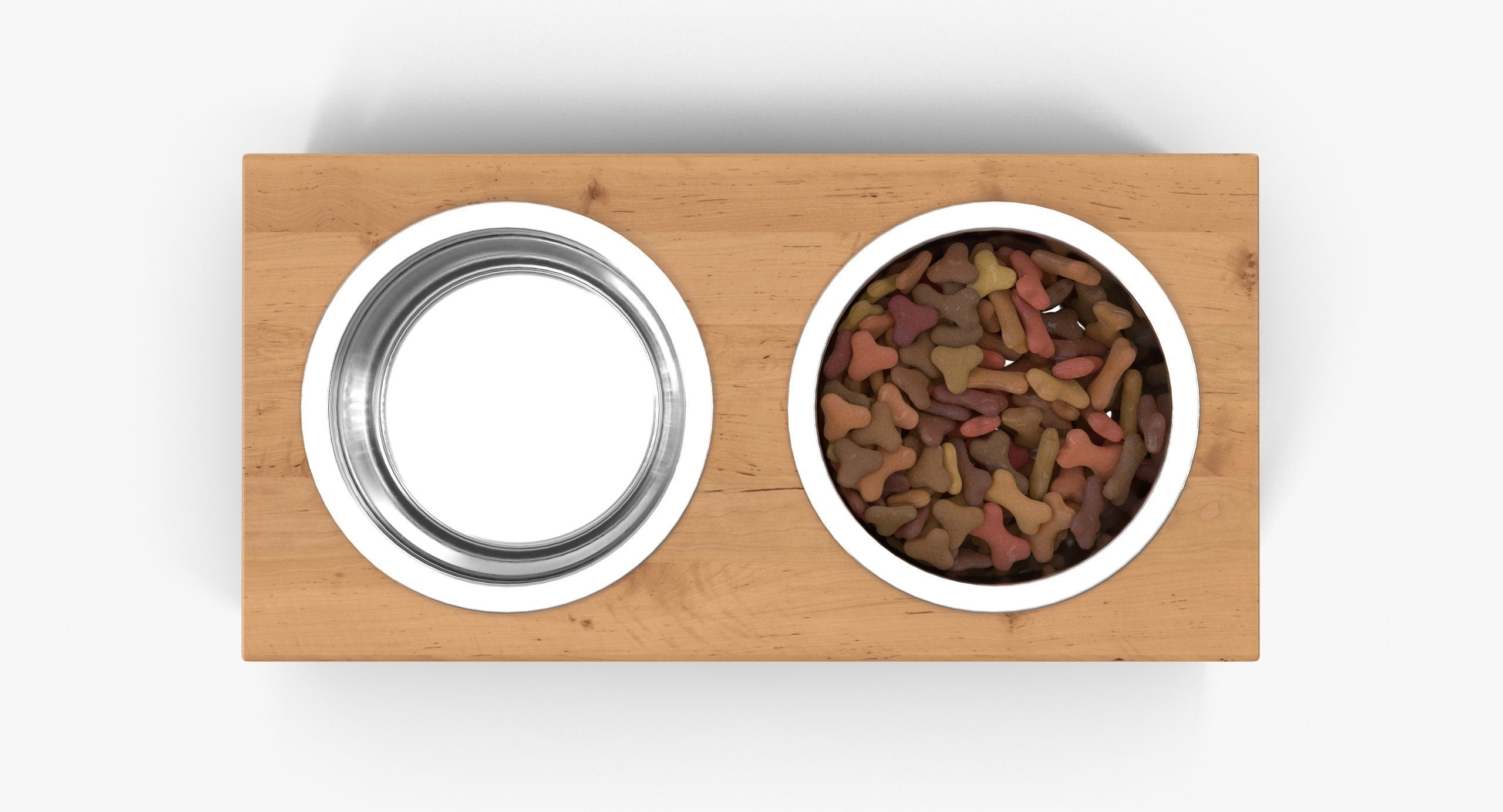 Pet Bowl Full Low-poly 3D model_4