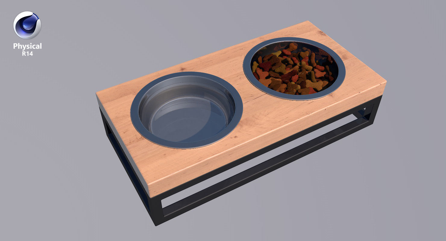 Pet Bowl Full Low-poly 3D model_30