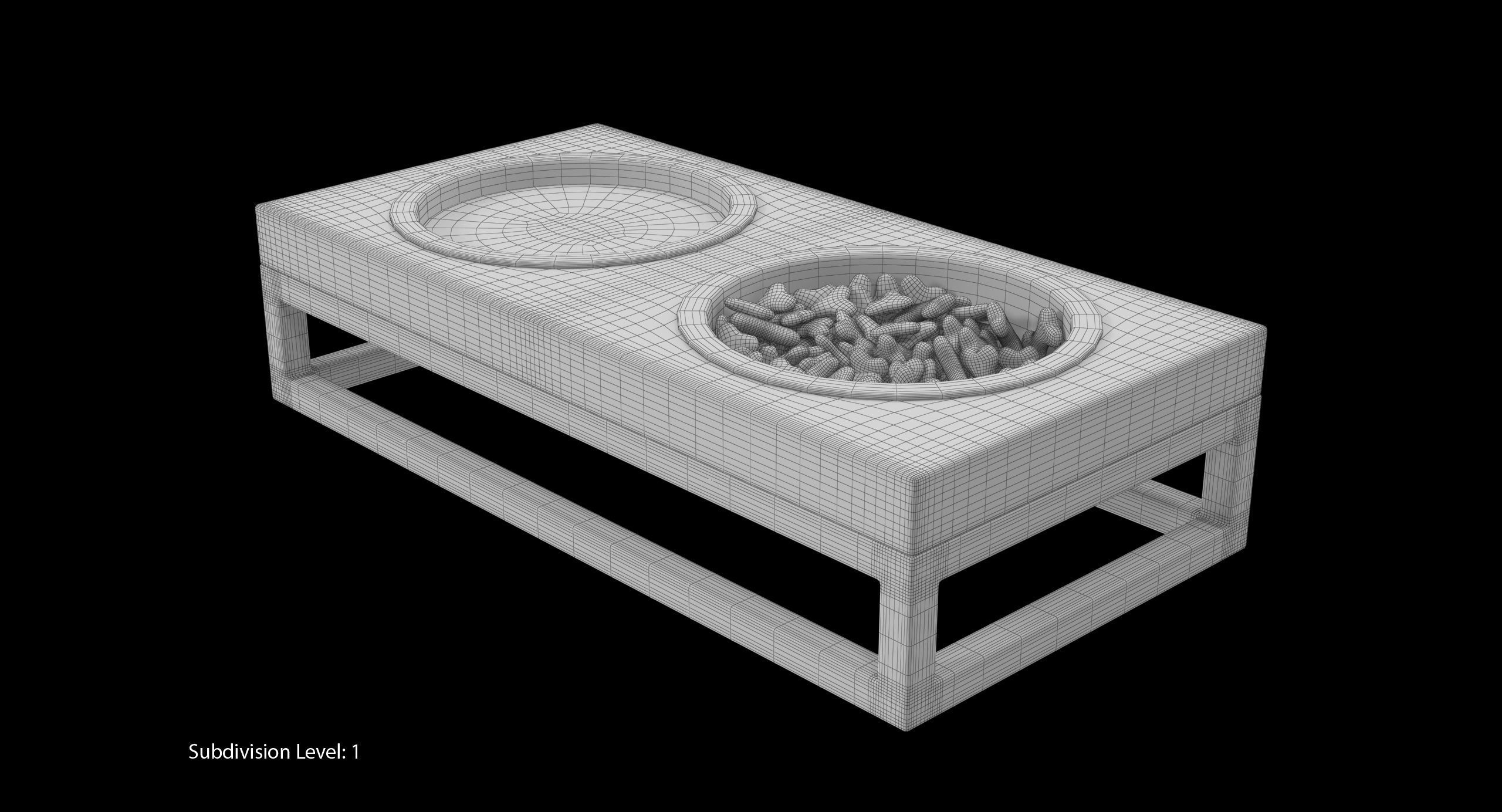 Pet Bowl Full Low-poly 3D model_20