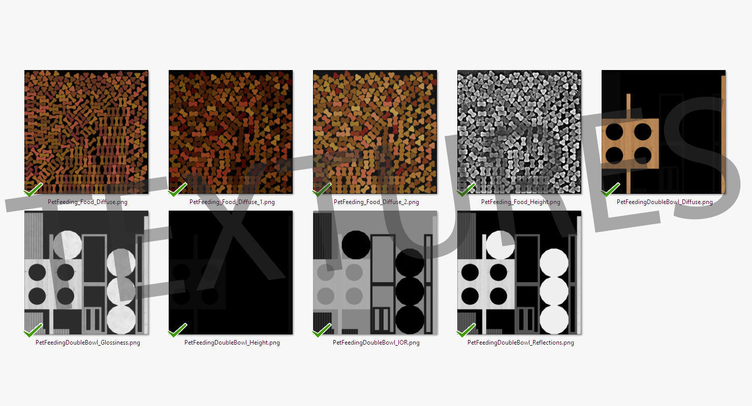 Pet Bowl Full Low-poly 3D model_35