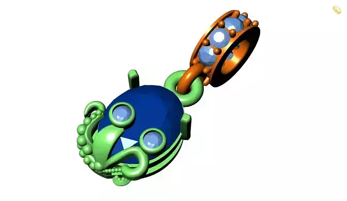 Gem Pendant 3D print model