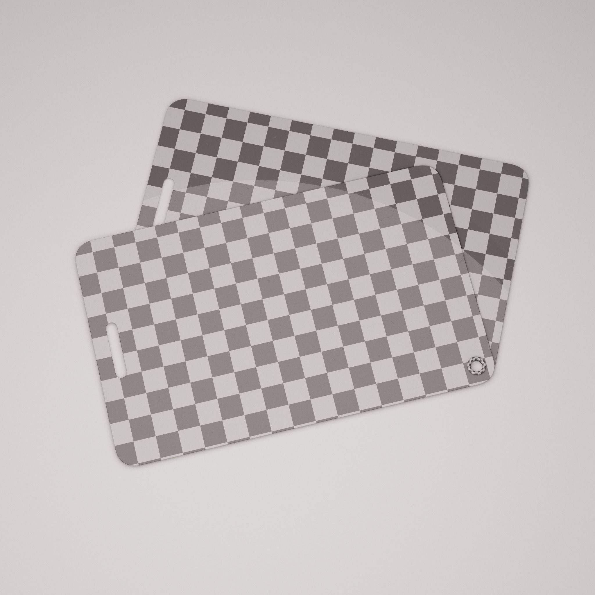 Plastic luggage tag Low-poly 3D model_56