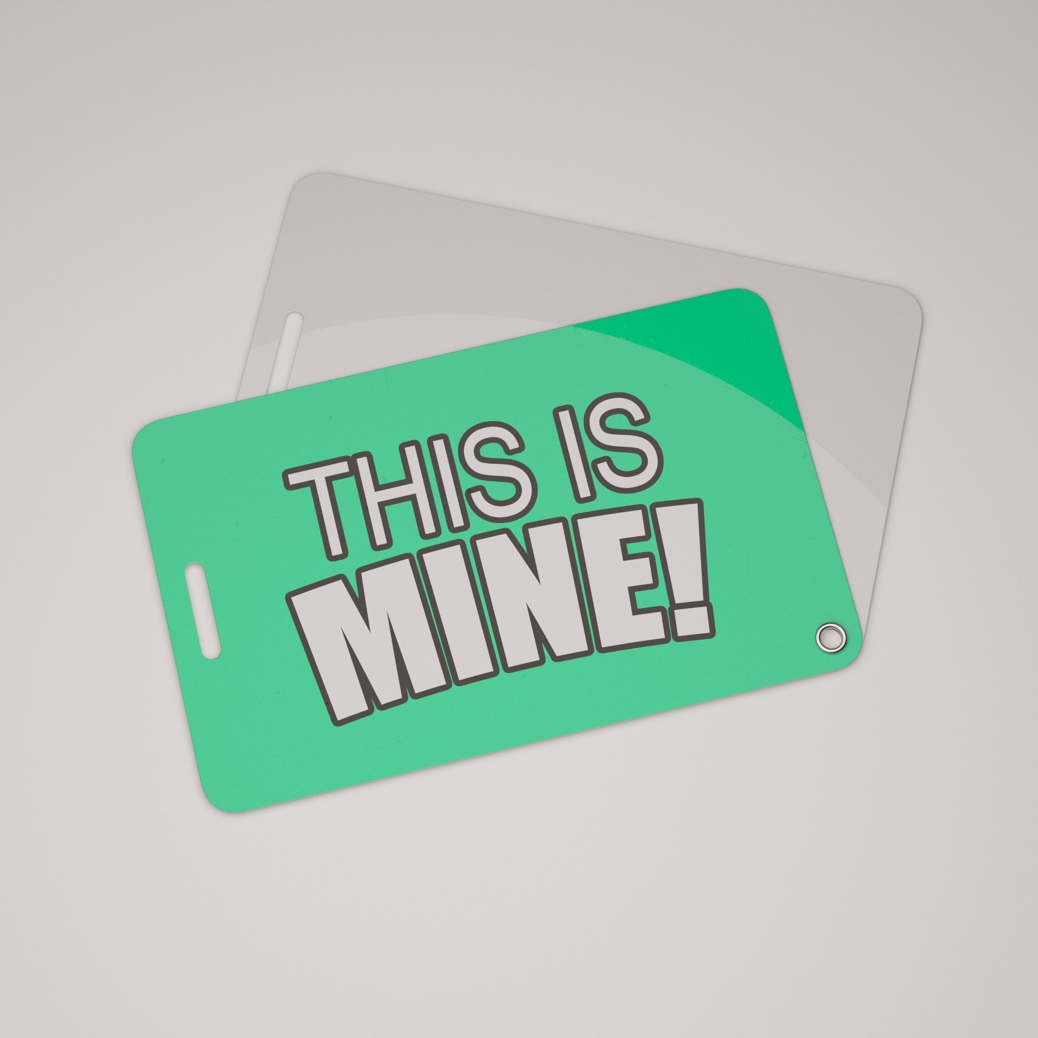 Plastic luggage tag Low-poly 3D model_46