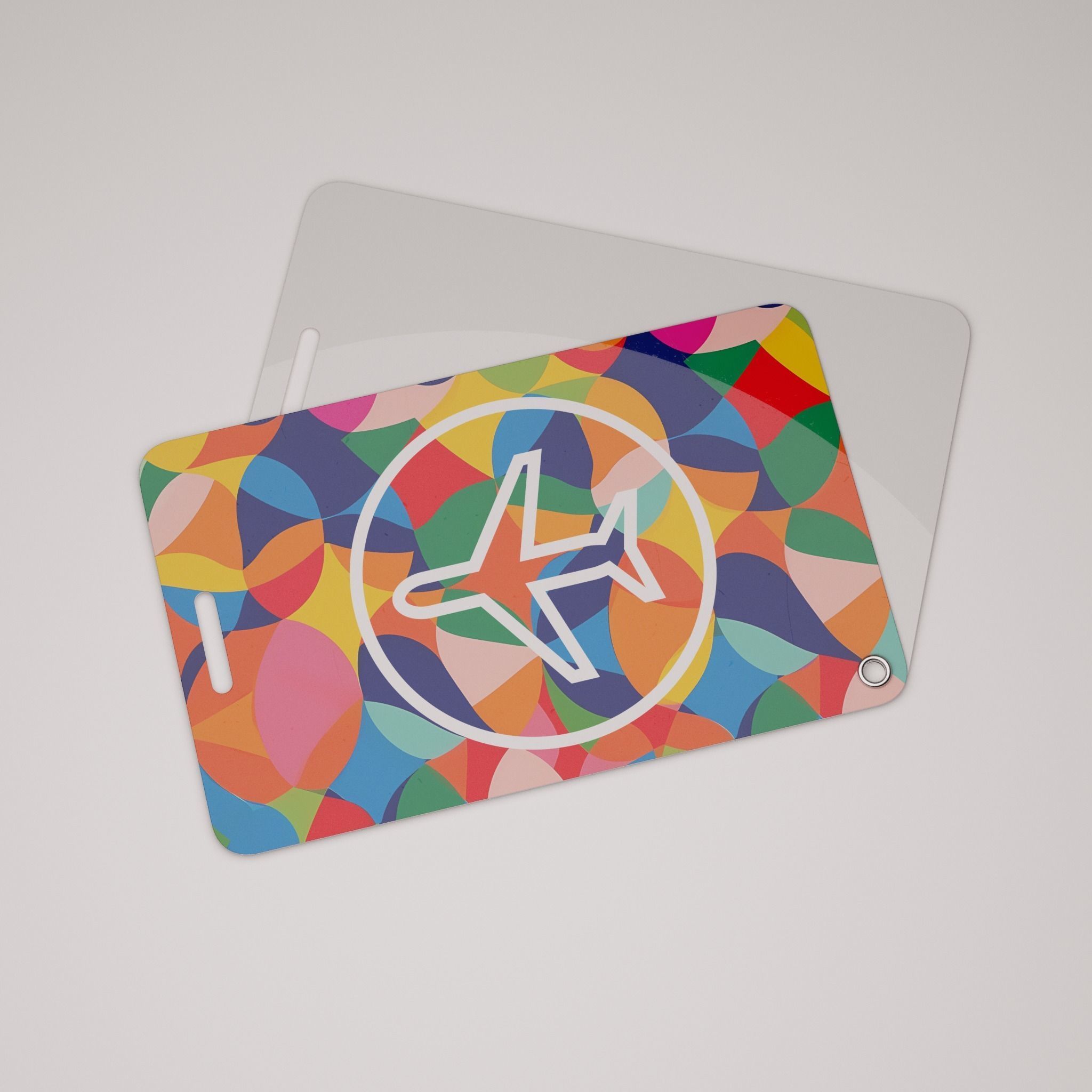 Plastic luggage tag Low-poly 3D model_28