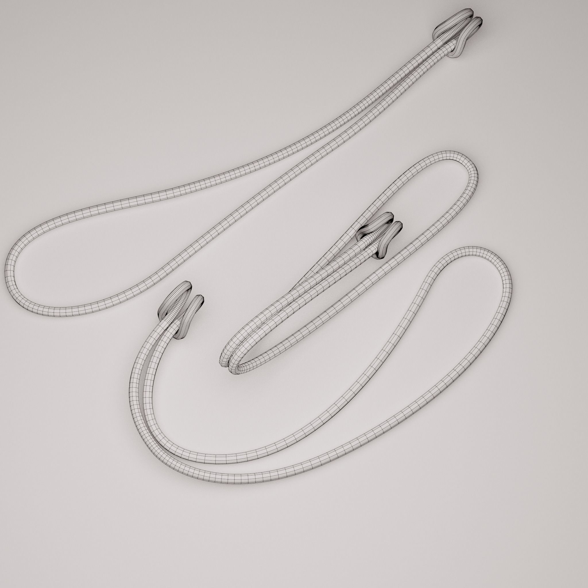 Plastic luggage tag Low-poly 3D model_71