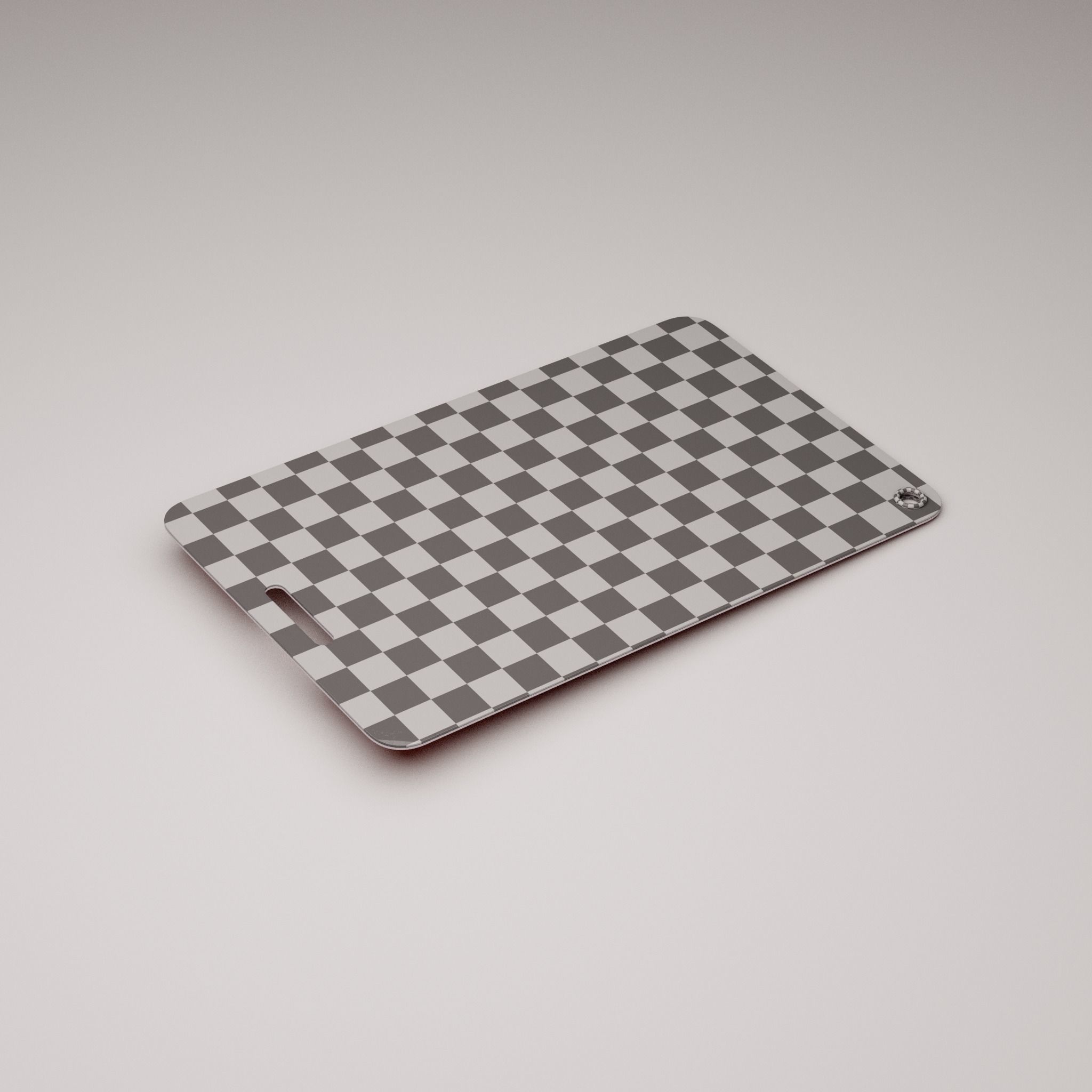 Plastic luggage tag Low-poly 3D model_53