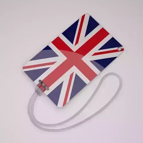 Plastic luggage tag Low-poly 3D model