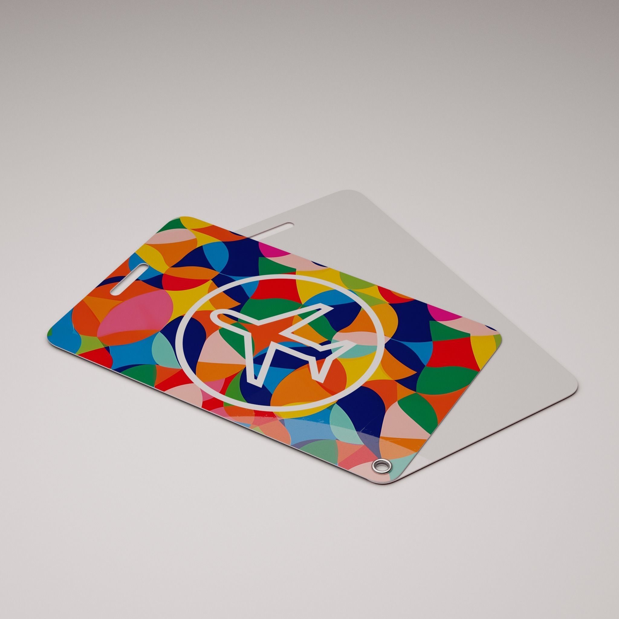 Plastic luggage tag Low-poly 3D model_29