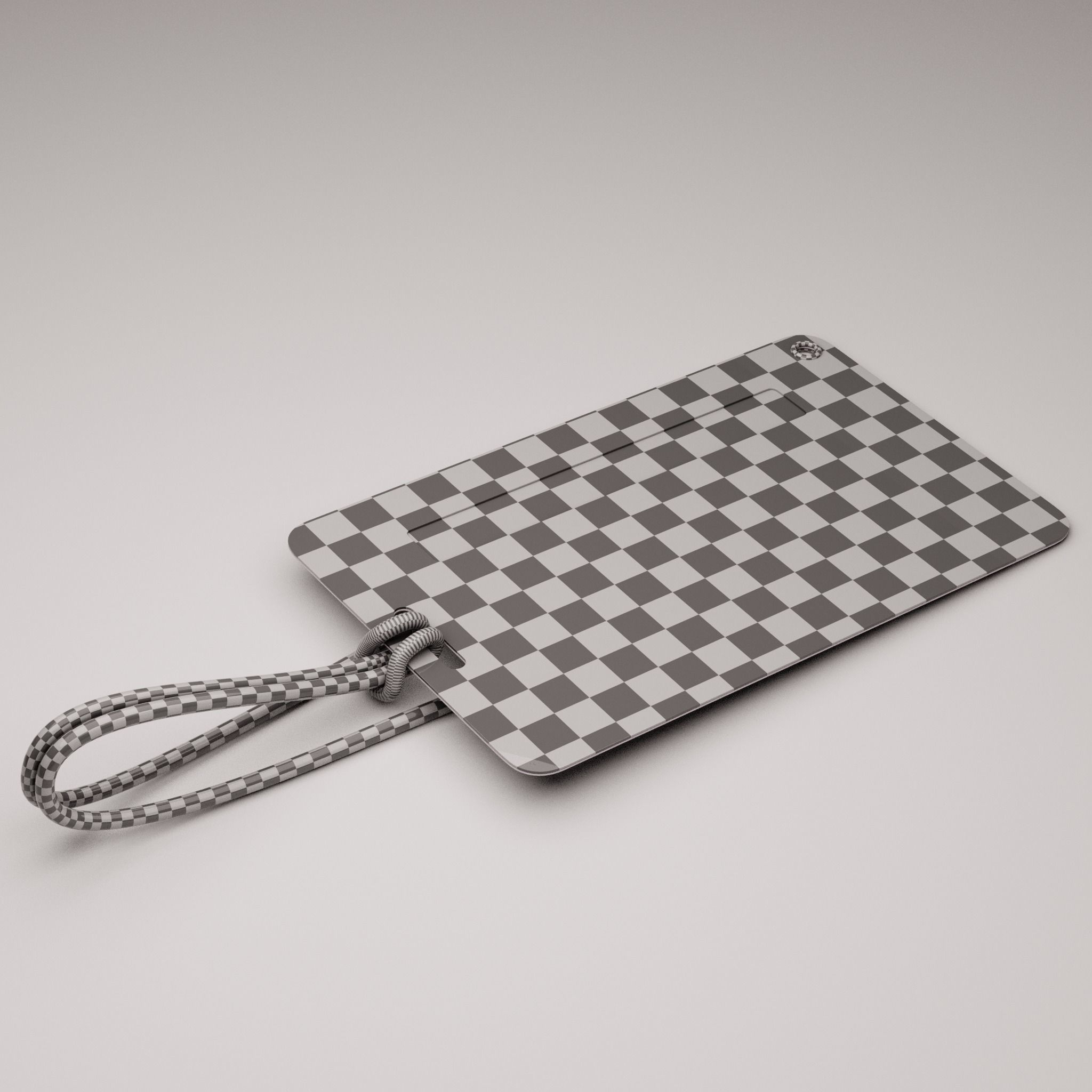 Plastic luggage tag Low-poly 3D model_51