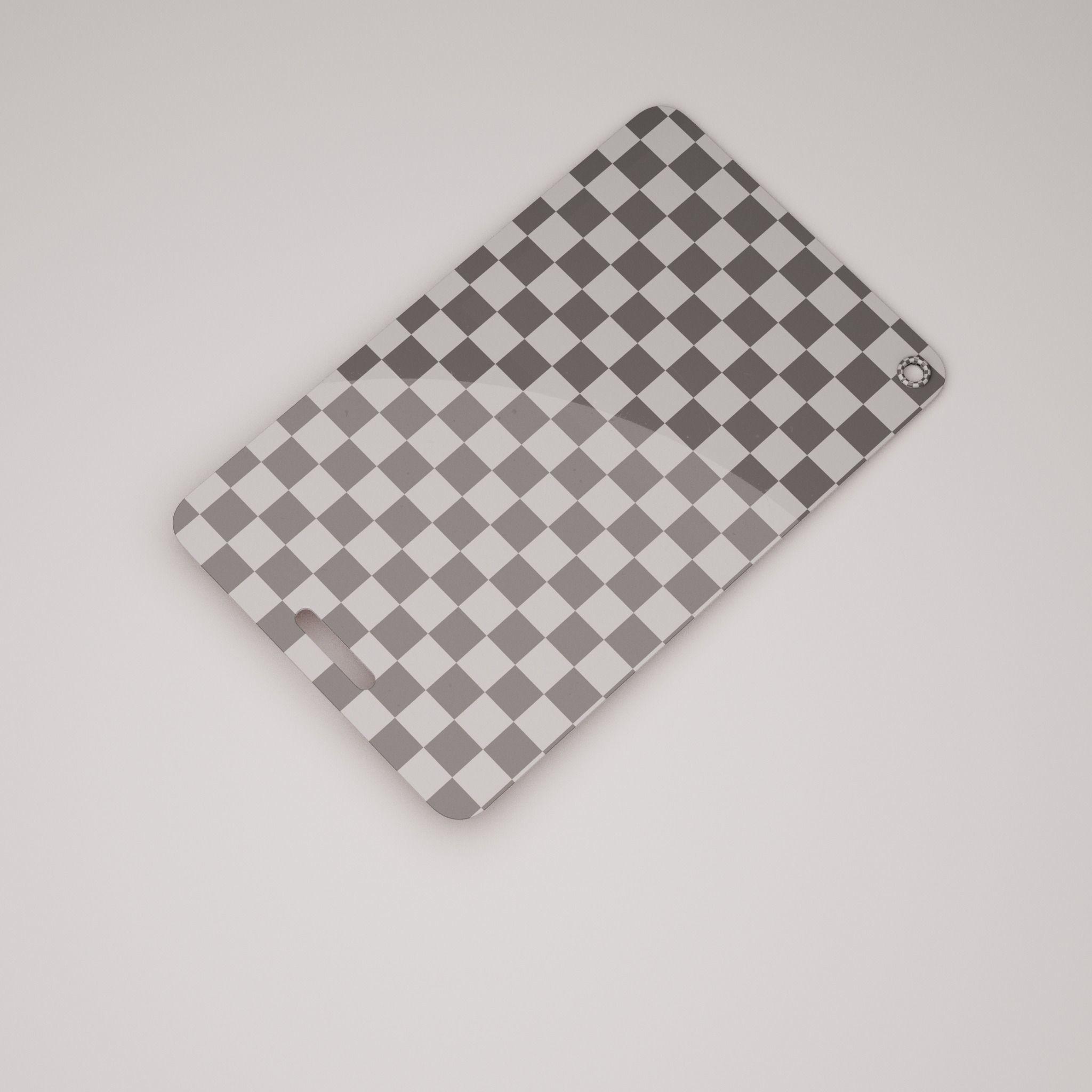 Plastic luggage tag Low-poly 3D model_52