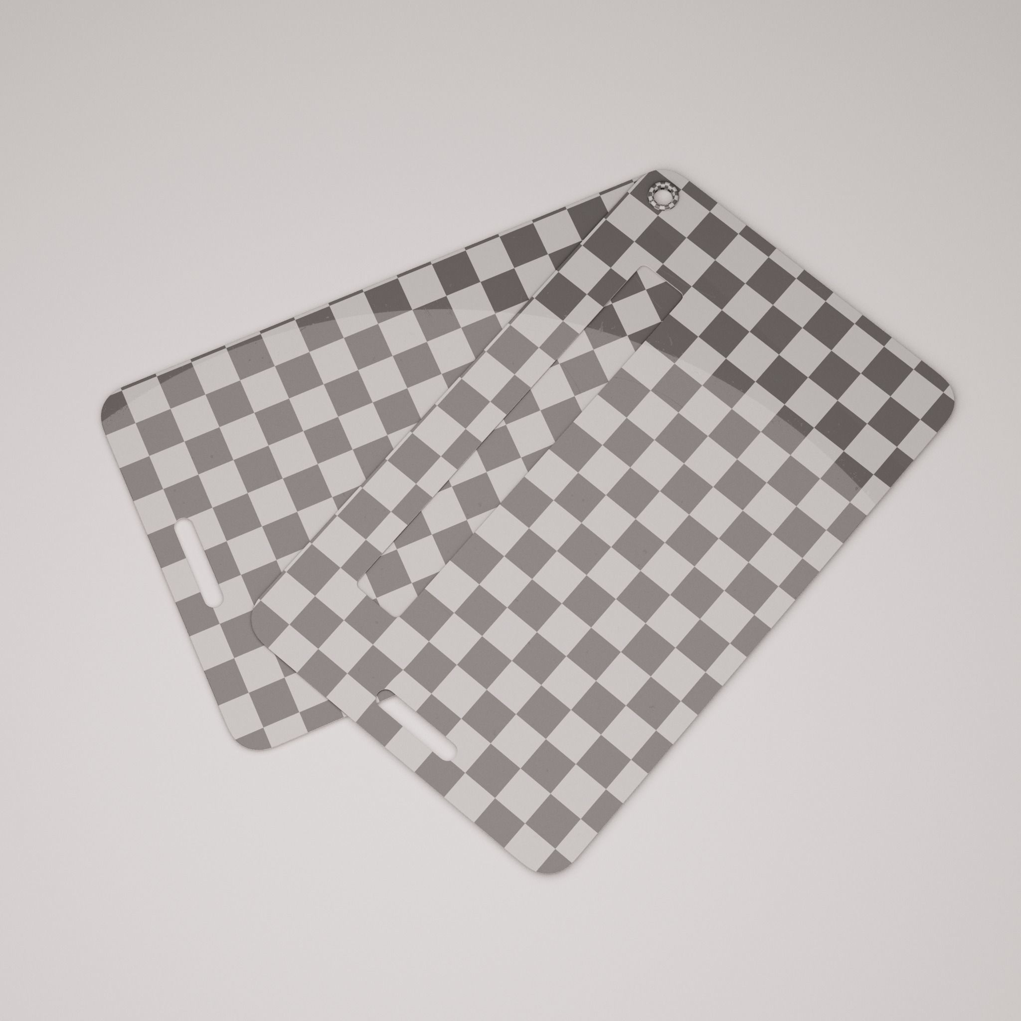 Plastic luggage tag Low-poly 3D model_54