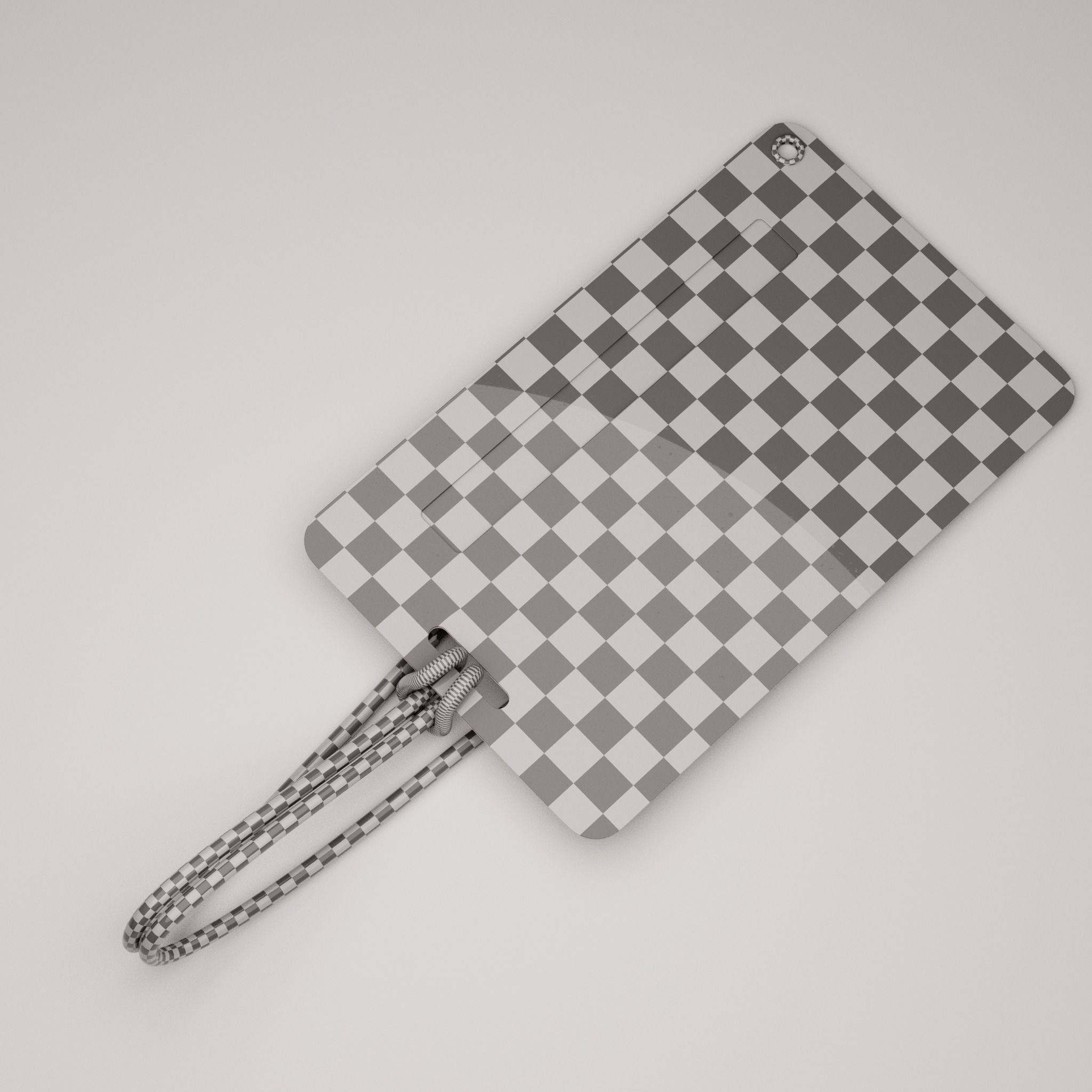 Plastic luggage tag Low-poly 3D model_50