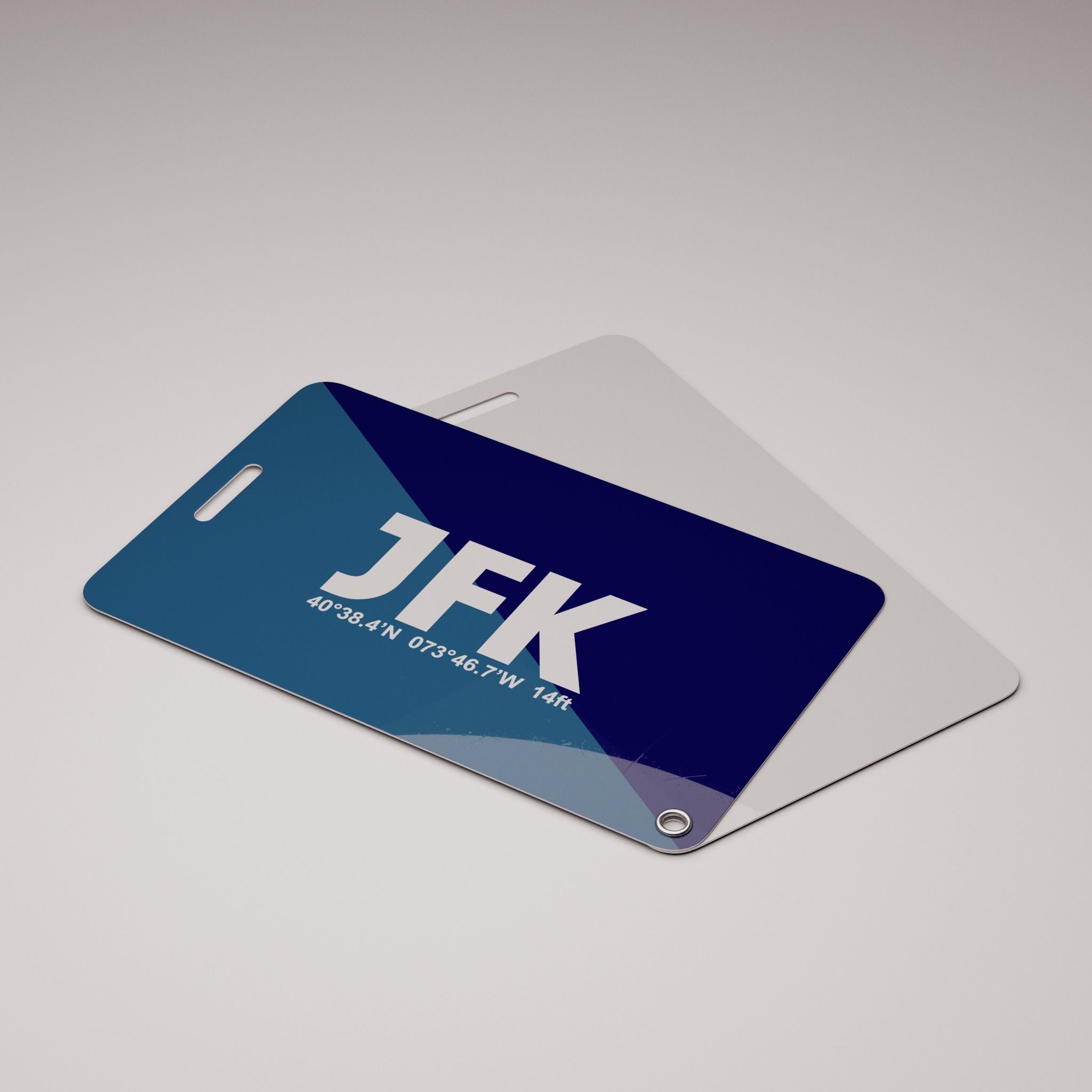 Plastic luggage tag Low-poly 3D model_20