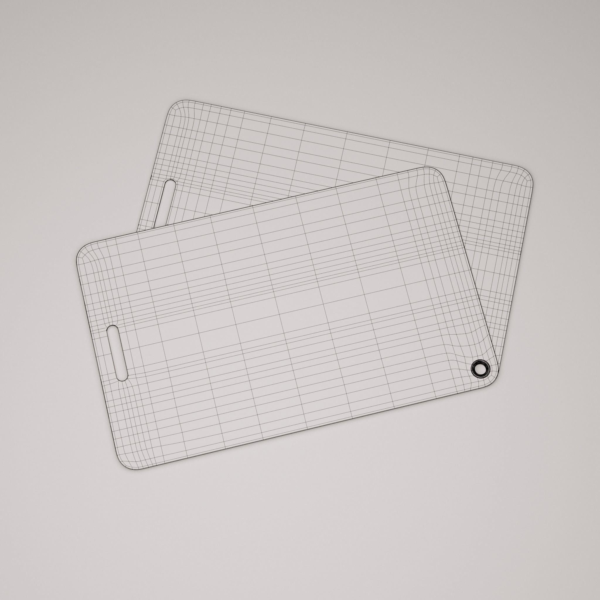 Plastic luggage tag Low-poly 3D model_66