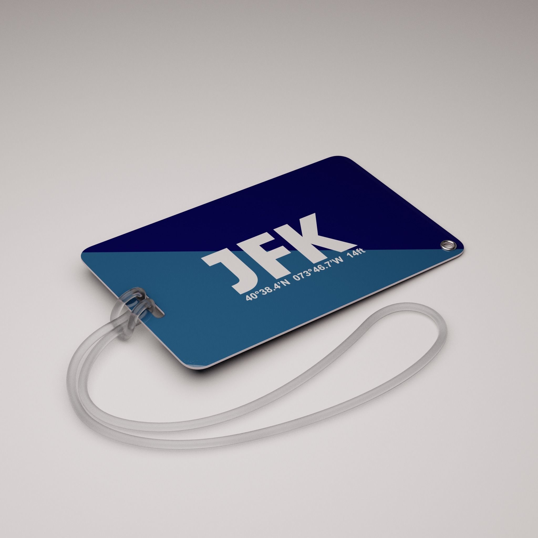 Plastic luggage tag Low-poly 3D model_16