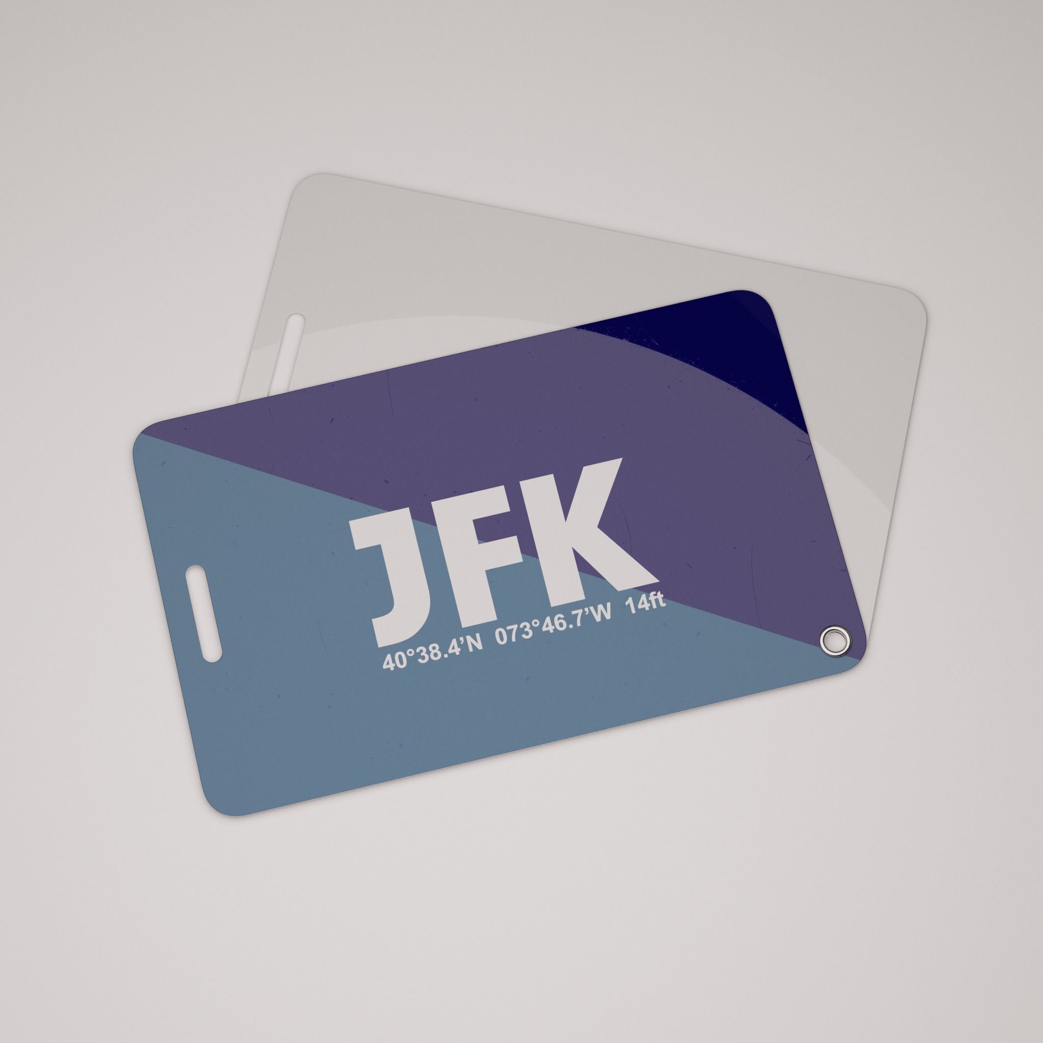 Plastic luggage tag Low-poly 3D model_19