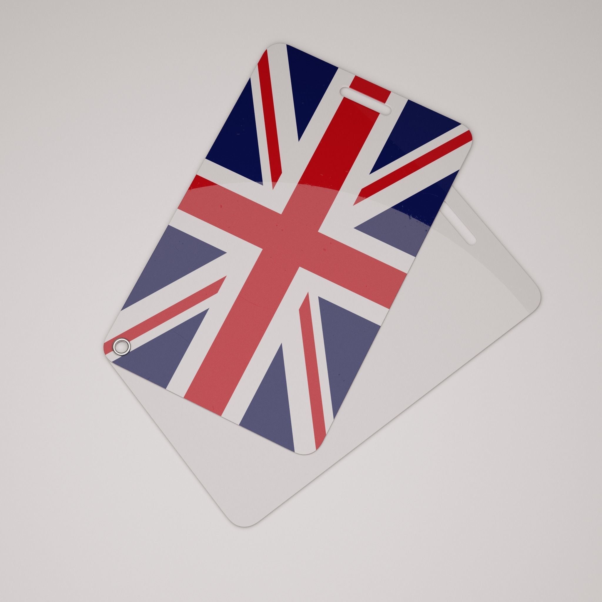 Plastic luggage tag Low-poly 3D model_37