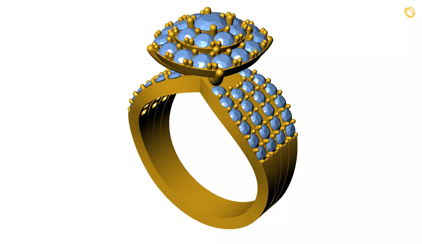 Diamond Ring 3D print model_0