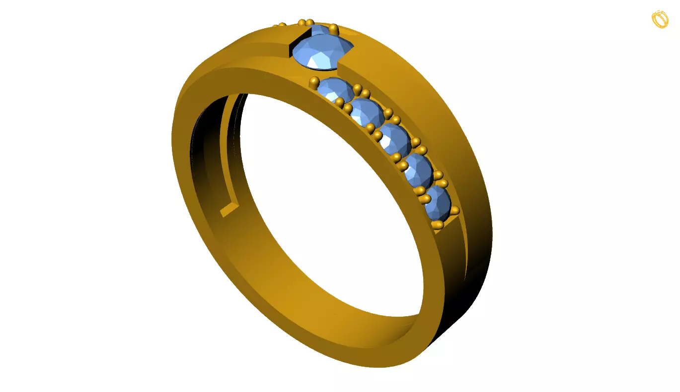 Diamond Ring 3D print model_0
