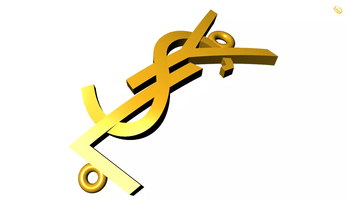 YSL Pendant 3D print model_0