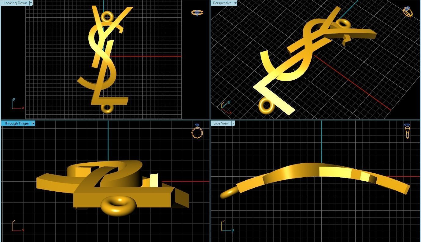YSL Pendant 3D print model_1