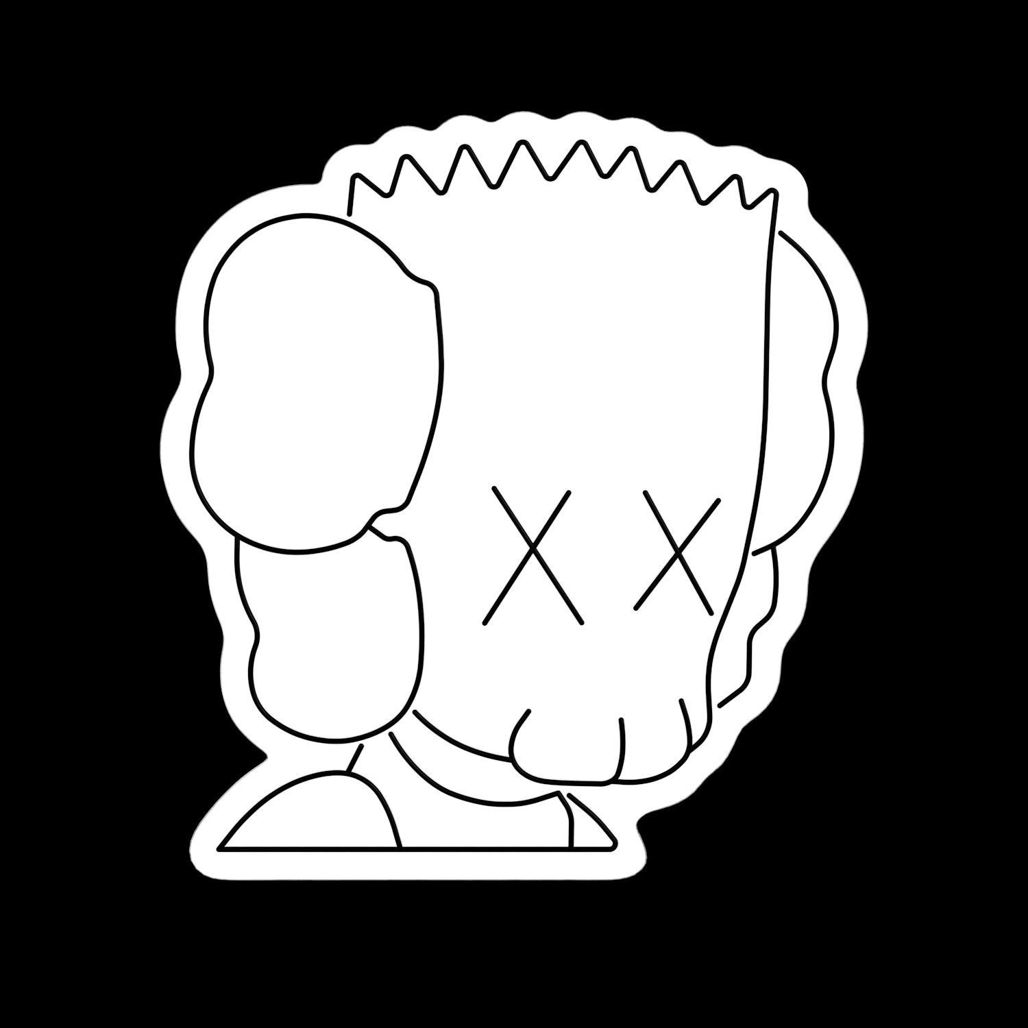 KAWS Bart Simpson Neon Sign 3D model_3