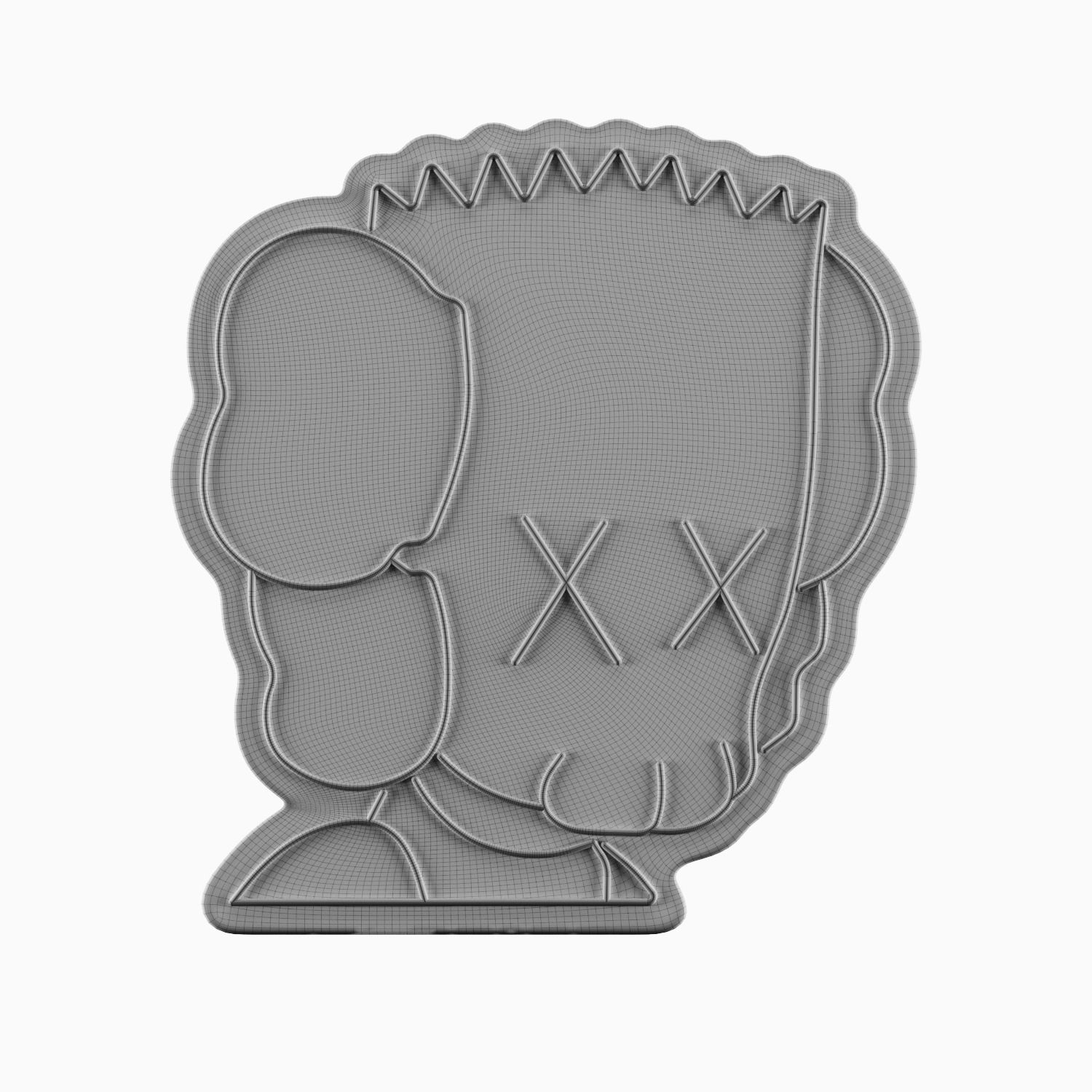 KAWS Bart Simpson Neon Sign 3D model_2
