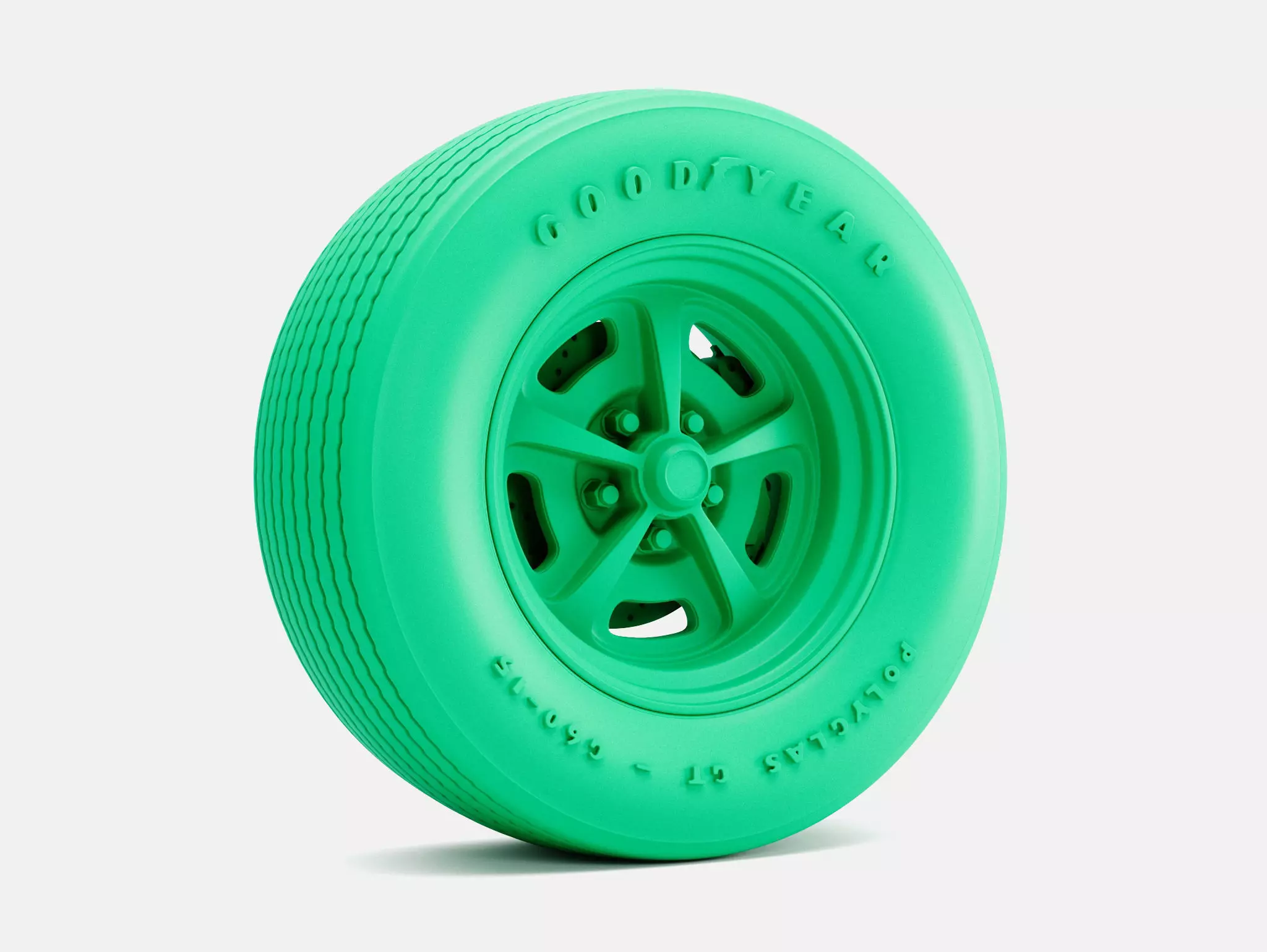 15x8 Magnum 500 Wheel Goodyear Polyglas G60 Tire 3D print model