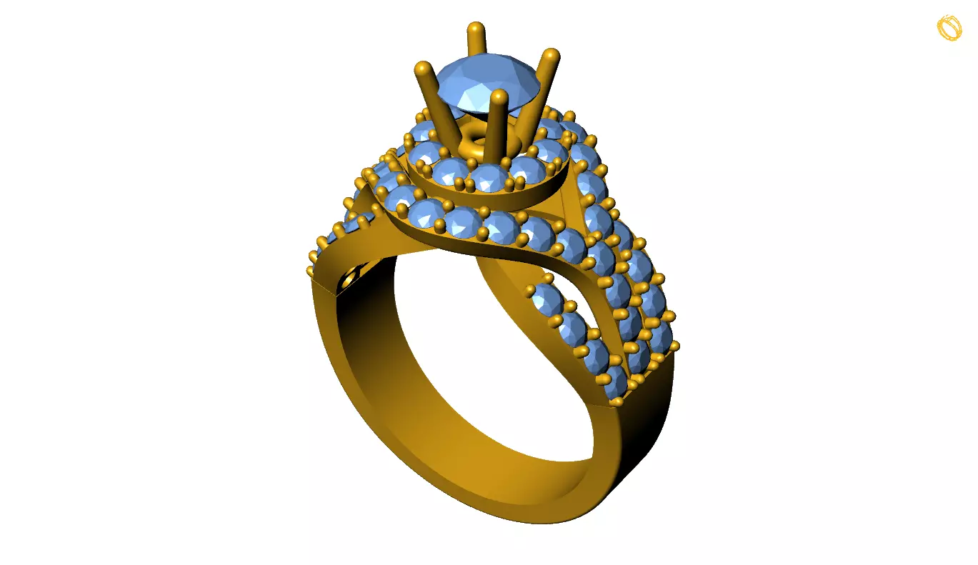 Diamond Ring 3D print model_0
