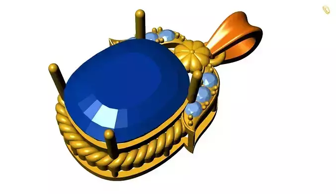 Gem Pendant 3D print model