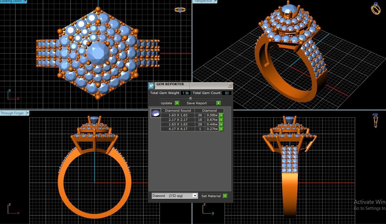 Women ring 3D print model_1