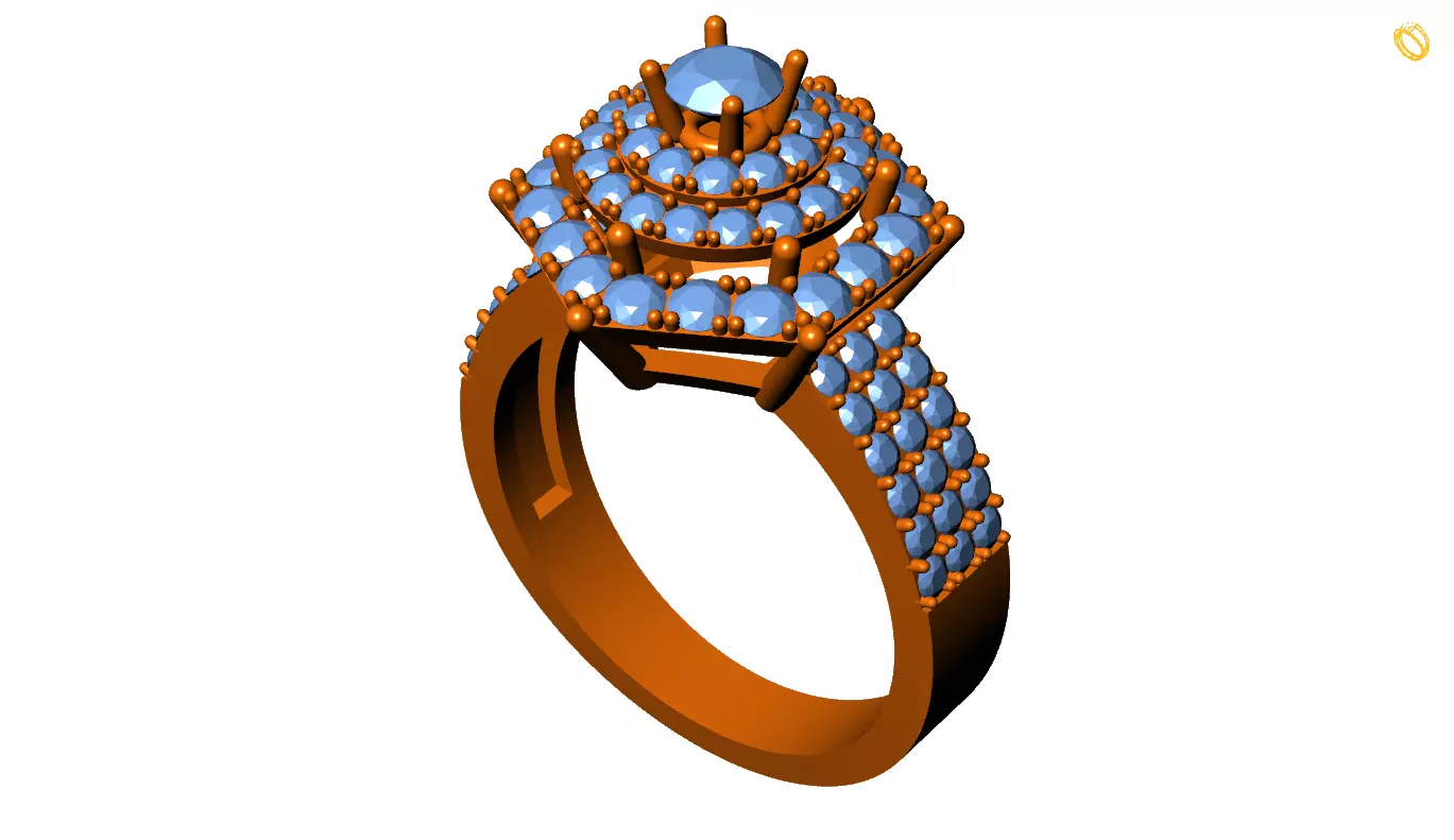 Women ring 3D print model_0