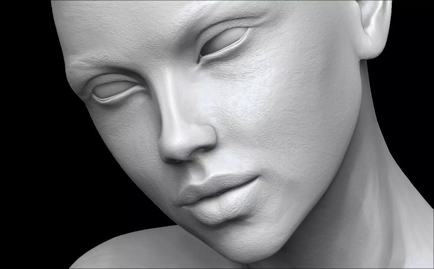 Female Body High Detail Sculpt - B4P3 3D model_0